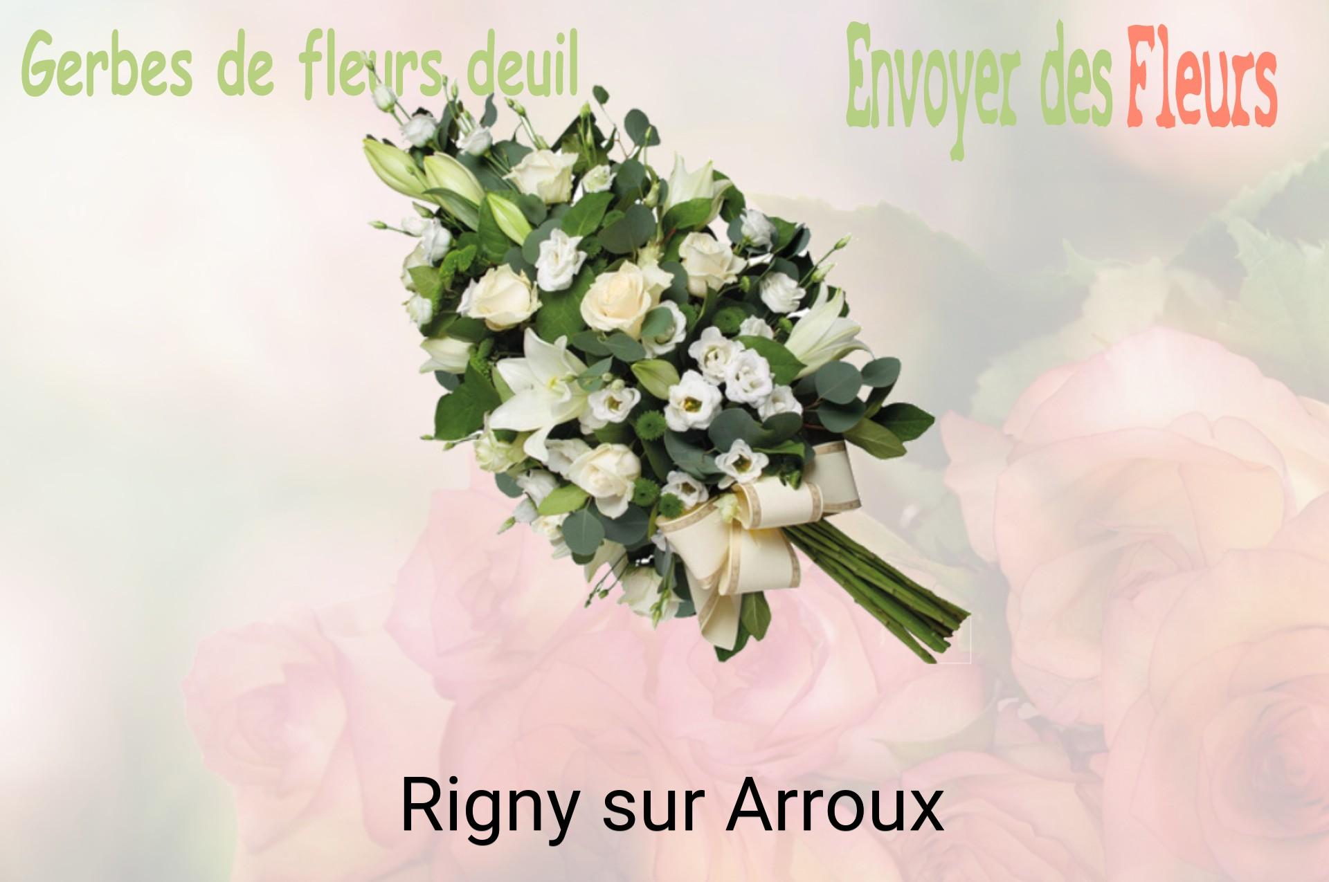 Gerbe de fleurs de deuil livrée à Rigny-sur-Arroux